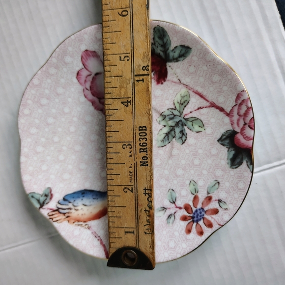 Wedgwood Pink Cuckoo Teacup and Saucer Bone China England Tricket Dish Tea Party - Picture 8 of 17